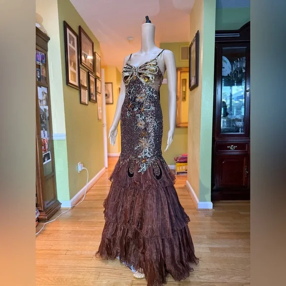 Y2K Vintage Butterfly Prom Dress - Picture 4 of 8